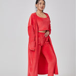 Cozy 3-Piece Pajama Set for Women | Soft Fluffy Lounge Wear Set