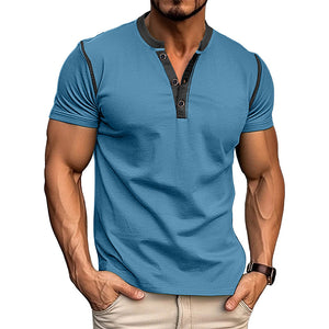 LuxioWear Mens Polo Shirt | Summer Short Sleeve V-Neck T-Shirt