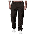 LuxioWear Men’s Loose Cargo Pants | Multi-Pocket Straight Trousers