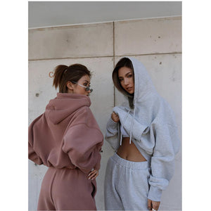 LuxioWear Womens Hoodie Set | Autumn Winter Casual Sports Suit