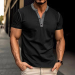 LuxioWear Mens Polo Shirt | Summer Short Sleeve V-Neck T-Shirt