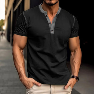 LuxioWear Mens Polo Shirt | Summer Short Sleeve V-Neck T-Shirt