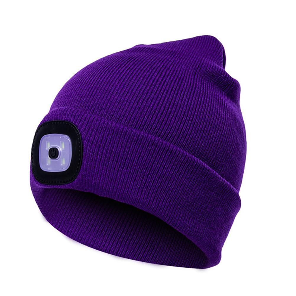 LuxioWear LED Knit Hat | Warm Knitted Beanie with Glowing Light