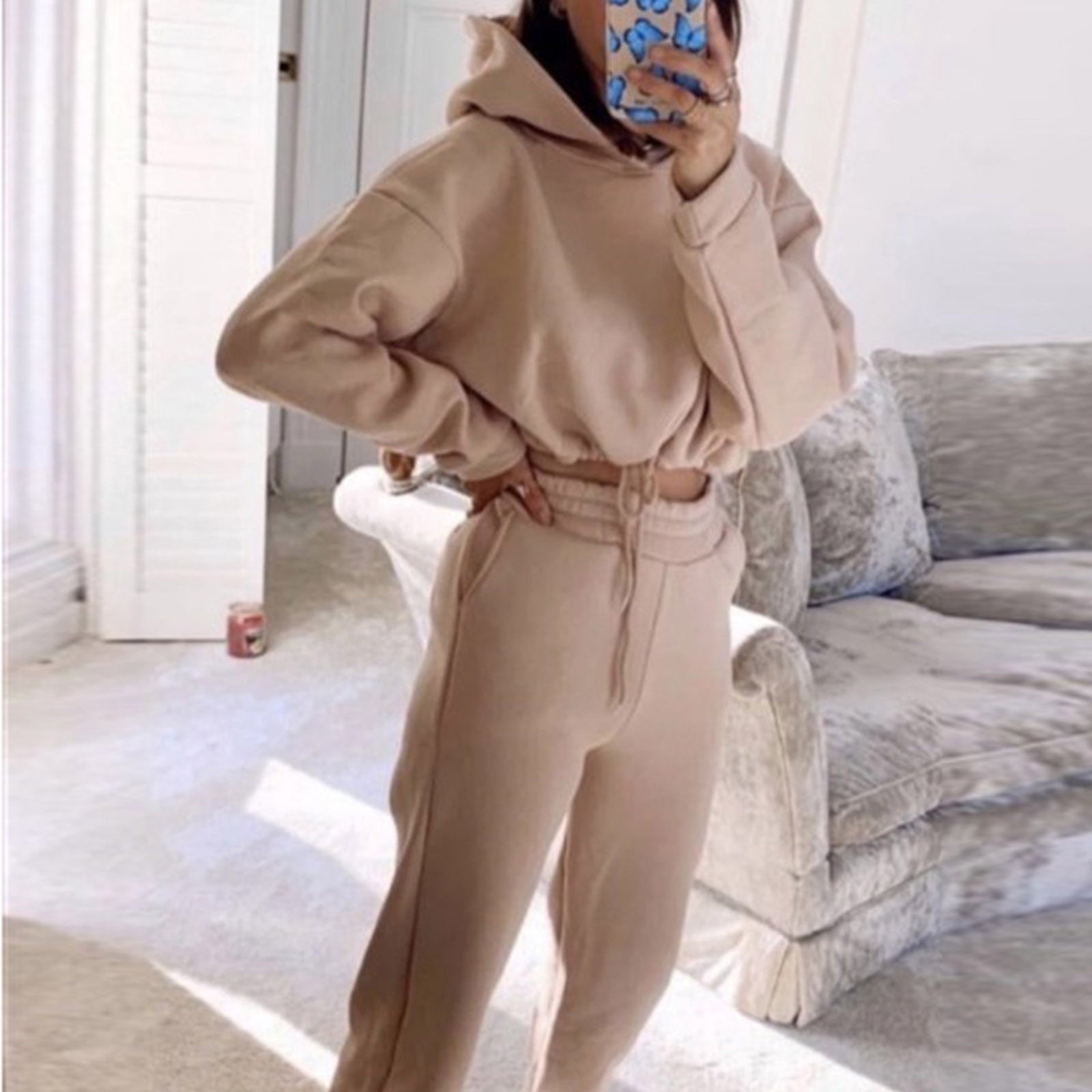 Jogging Suits for Women 2 Piece Tracksuit | Sexy Long Sleeve Hoodie & Pants Set