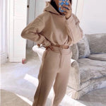 Jogging Suits for Women 2 Piece Tracksuit | Sexy Long Sleeve Hoodie & Pants Set