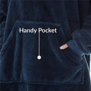 LuxioWear Oversized Hoodie Blanket | Double-Sided Fleece Sweatshirt
