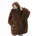 LuxioWear Oversized Hoodie Blanket | Double-Sided Fleece Sweatshirt