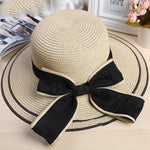 LuxioWear Women’s Big Brim Beach Hat | Sun Protection Straw Hat with Bow