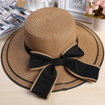 LuxioWear Women’s Big Brim Beach Hat | Sun Protection Straw Hat with Bow