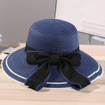 LuxioWear Women’s Big Brim Beach Hat | Sun Protection Straw Hat with Bow