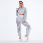 LuxioWear Seamless Yoga Suit | Breathable Long-Sleeved Fitness Outfit