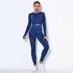 LuxioWear Seamless Yoga Suit | Breathable Long-Sleeved Fitness Outfit