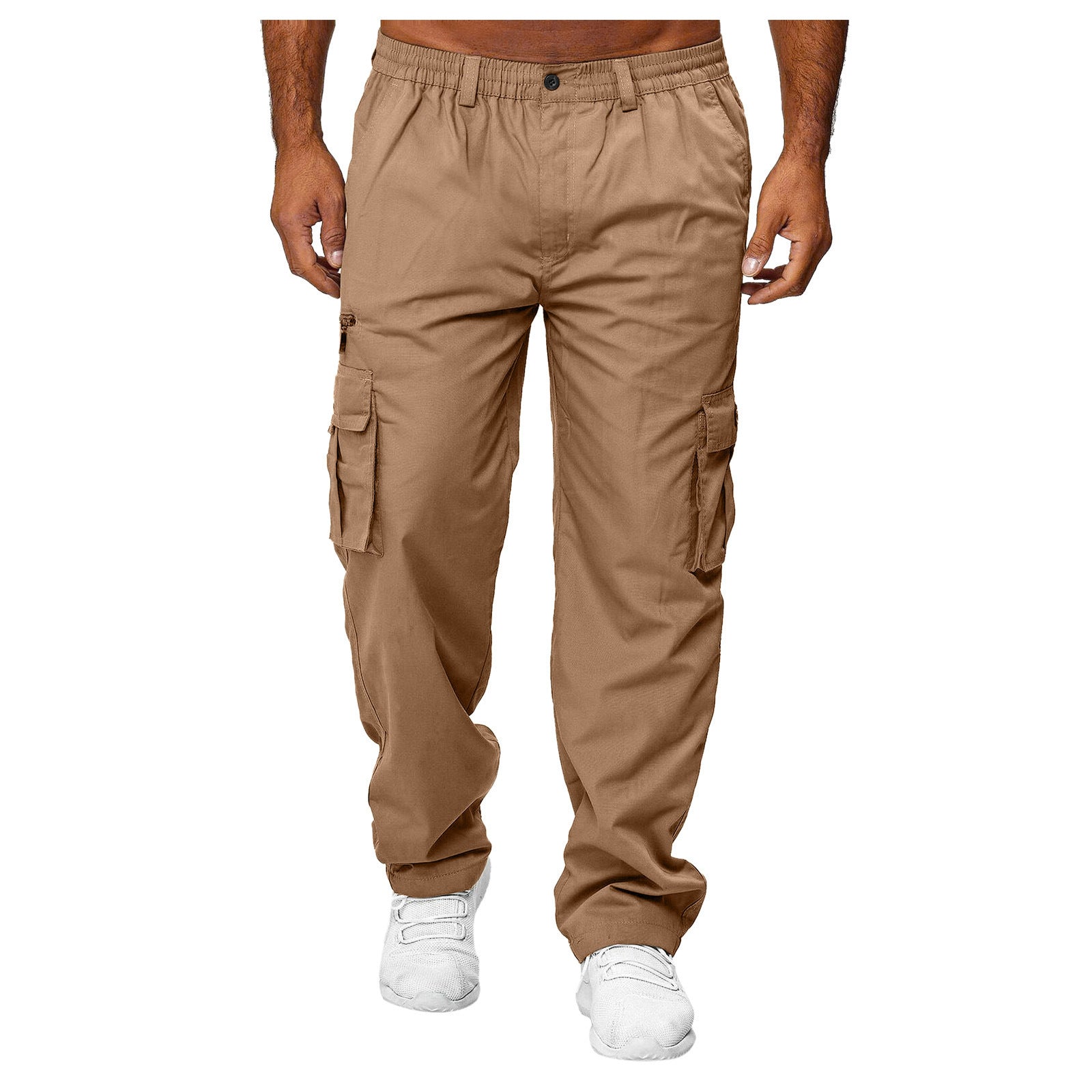 LuxioWear Men’s Loose Cargo Pants | Multi-Pocket Straight Trousers