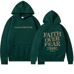 LuxioWear Faith Over Fear Hoodie | Christian Bible Verse Sweatshirt