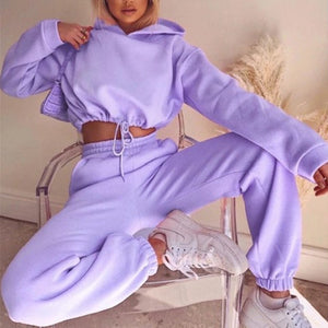 Jogging Suits for Women 2 Piece Tracksuit | Sexy Long Sleeve Hoodie & Pants Set