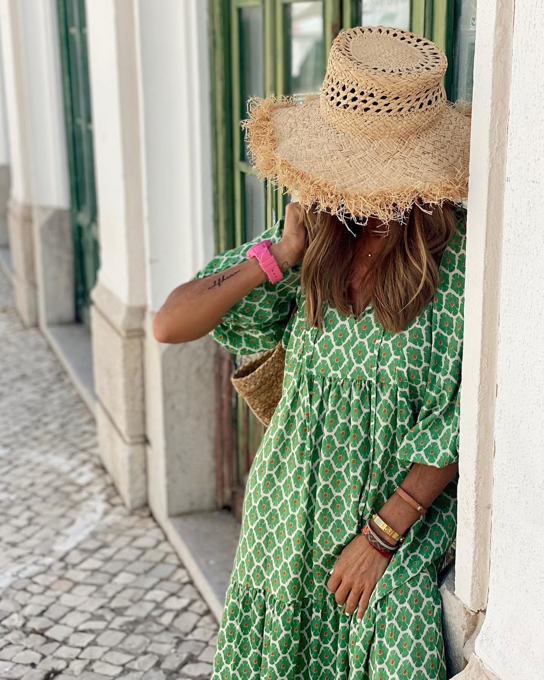 LuxioWear Bohemian Maxi Dress | Vintage Floral V-Neck Summer Outfit