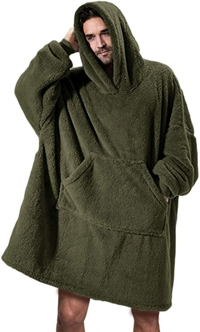 LuxioWear Oversized Hoodie Blanket | Double-Sided Fleece Sweatshirt
