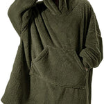 LuxioWear Oversized Hoodie Blanket | Double-Sided Fleece Sweatshirt