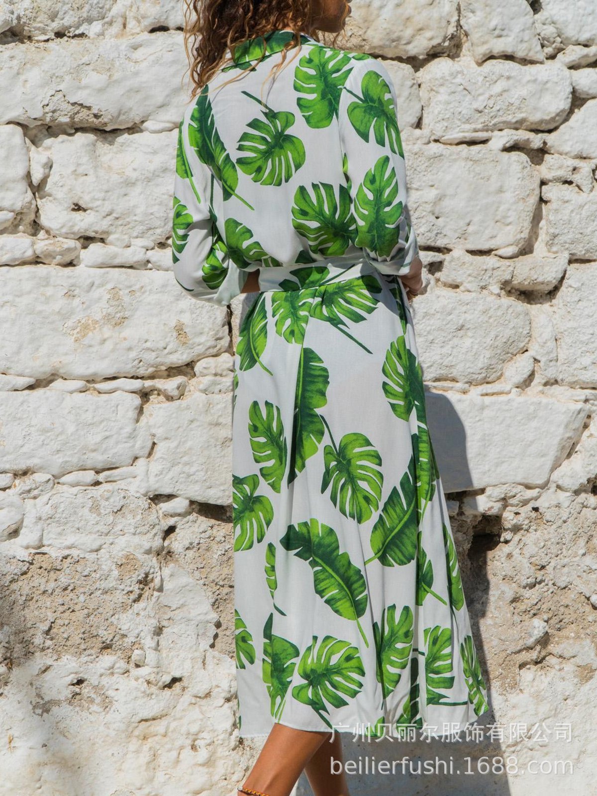 LuxioWear Vintage Chiffon Dress | Womens High Waist V-Neck Outfit