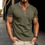 LuxioWear Mens Polo Shirt | Summer Short Sleeve V-Neck T-Shirt