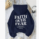 LuxioWear Faith Over Fear Hoodie | Christian Bible Verse Sweatshirt