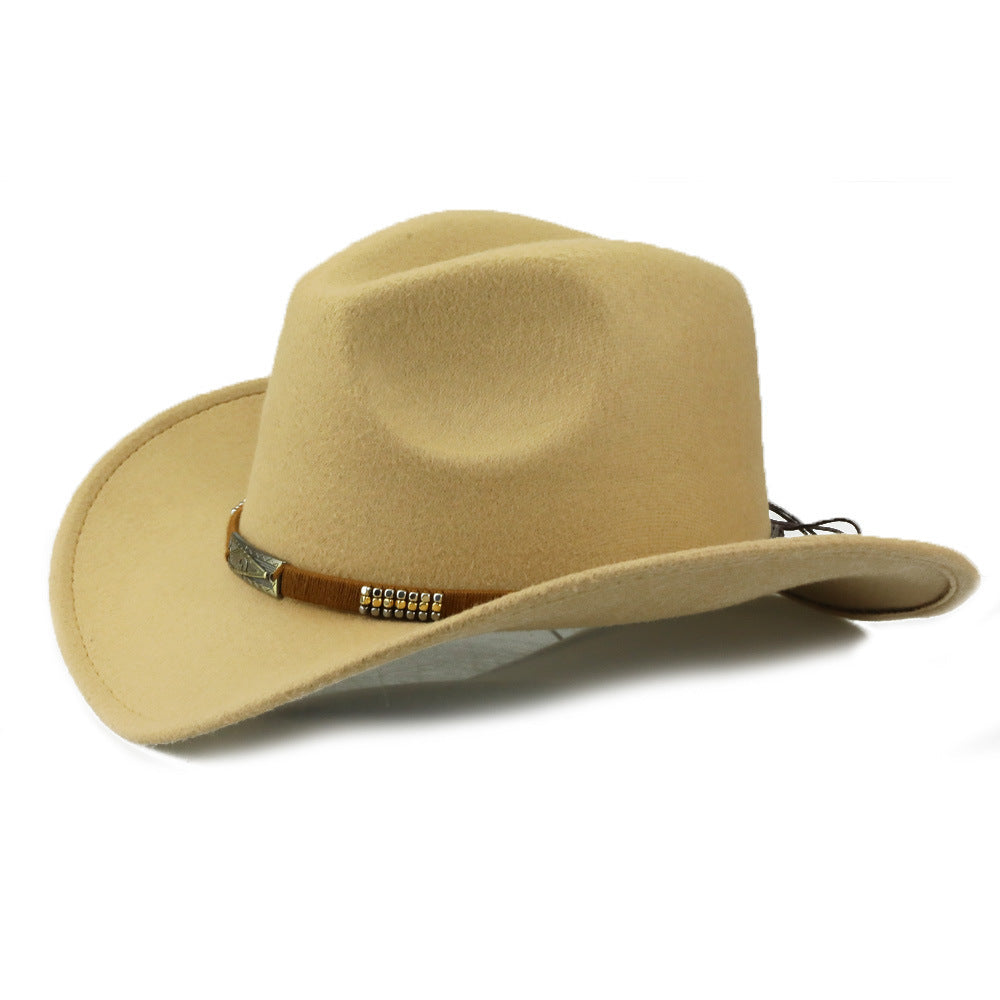 LuxioWear Woolen Denim Cowboy Hat | Western Style Felt Cap