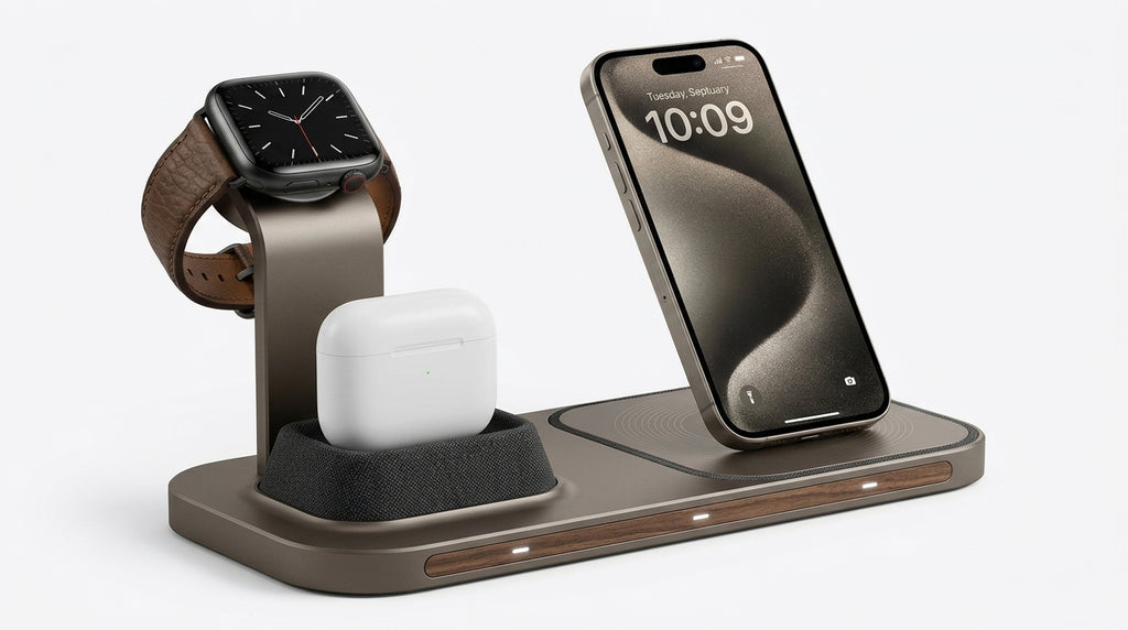 4-in-1 Wireless Charging Station for iPhone, Apple Watch & AirPods