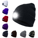 LuxioWear LED Knit Hat | Warm Knitted Beanie with Glowing Light