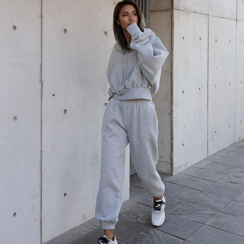 LuxioWear Womens Hoodie Set | Autumn Winter Casual Sports Suit