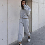 LuxioWear Womens Hoodie Set | Autumn Winter Casual Sports Suit