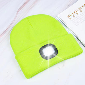 LuxioWear LED Knit Hat | Warm Knitted Beanie with Glowing Light