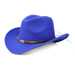 LuxioWear Woolen Denim Cowboy Hat | Western Style Felt Cap