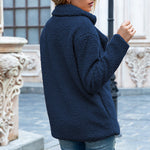 LuxioWear Fluffy Lapel Coat | Womens Winter Button Jacket Cardigan