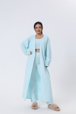 Cozy 3-Piece Pajama Set for Women | Soft Fluffy Lounge Wear Set