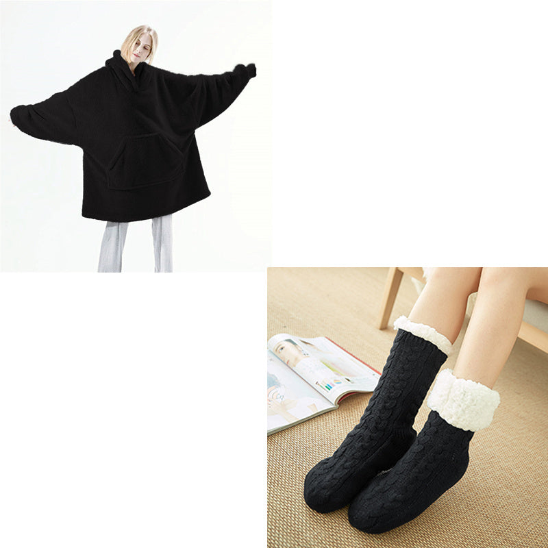 LuxioWear Oversized Hoodie Blanket | Double-Sided Fleece Sweatshirt