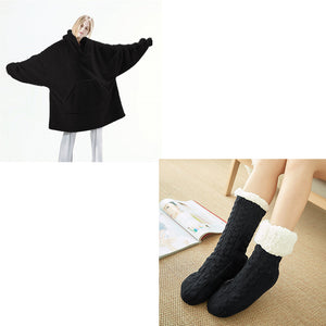 LuxioWear Oversized Hoodie Blanket | Double-Sided Fleece Sweatshirt