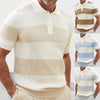 LuxioWear Mens Lapel Sweater | Slim Fit Short Sleeve Summer Top