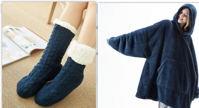 LuxioWear Oversized Hoodie Blanket | Double-Sided Fleece Sweatshirt