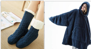 LuxioWear Oversized Hoodie Blanket | Double-Sided Fleece Sweatshirt