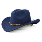 LuxioWear Woolen Denim Cowboy Hat | Western Style Felt Cap