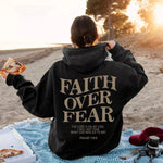 LuxioWear Faith Over Fear Hoodie | Christian Bible Verse Sweatshirt