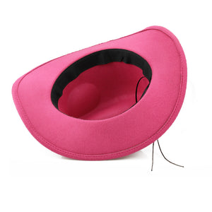 LuxioWear Woolen Denim Cowboy Hat | Western Style Felt Cap