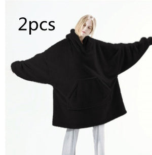 LuxioWear Oversized Hoodie Blanket | Double-Sided Fleece Sweatshirt