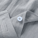 LuxioWear Mens Casual Button-Down Shirt | Summer Linen Cotton Beach Shirt