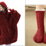 LuxioWear Oversized Hoodie Blanket | Double-Sided Fleece Sweatshirt