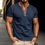 LuxioWear Mens Polo Shirt | Summer Short Sleeve V-Neck T-Shirt