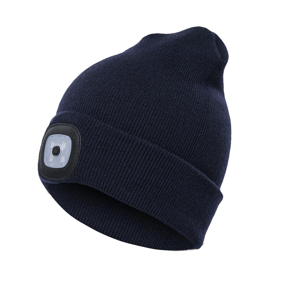 LuxioWear LED Knit Hat | Warm Knitted Beanie with Glowing Light