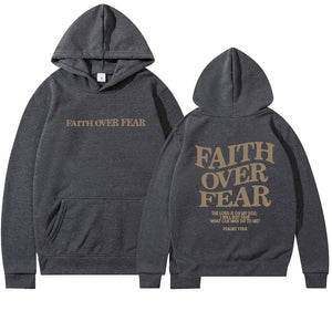 LuxioWear Faith Over Fear Hoodie | Christian Bible Verse Sweatshirt
