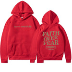 LuxioWear Faith Over Fear Hoodie | Christian Bible Verse Sweatshirt