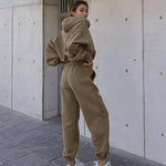 LuxioWear Womens Hoodie Set | Autumn Winter Casual Sports Suit